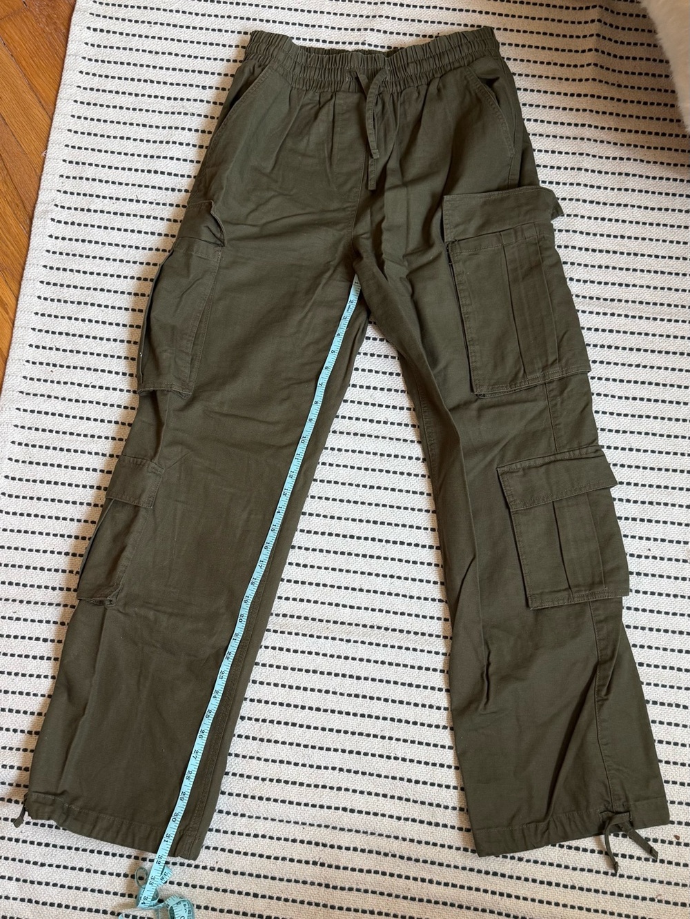 New Look Olive Cargo Jogger Trousers with Utility Pockets